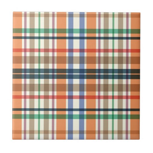 Summer Picnic Plaids Ceramic Tile