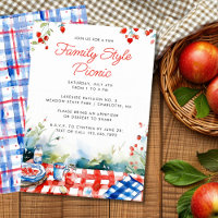 Summer Picnic Red White Blue Family Reunion