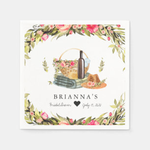 Summer Picnic Watercolor Floral Napkins