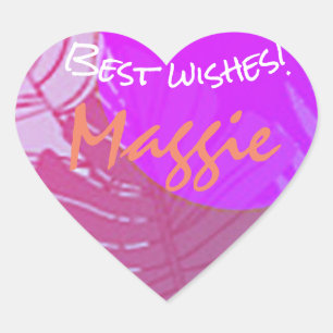 Summer Picnics, Vacation and Birthdays Heart Sticker