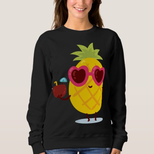 Summer Pineapple Cool Sun Beach Holiday Fruit Sweatshirt
