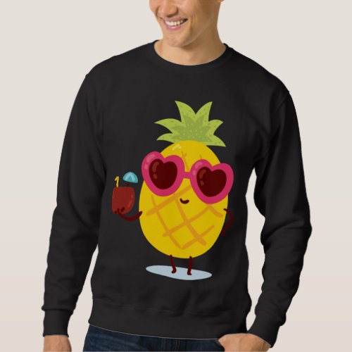 Summer Pineapple Cool Sun Beach Holiday Fruit Sweatshirt
