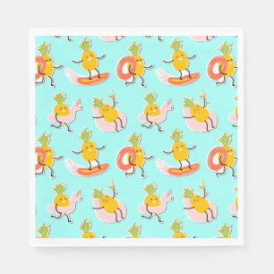 Summer Pineapple Fun Paper Napkin