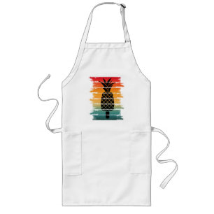 Summer Pineapple Ice Drop Long Apron