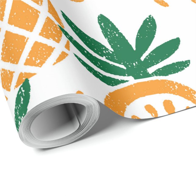 Summer Pineapple Pattern Wrapping Paper (Roll Corner)