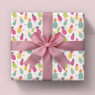 Summer Pineapple Pattern Wrapping Paper