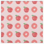 Summer Pink Apples and Grapefruits Pattern Fabric