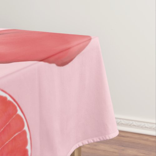 Summer Pink Apples and Grapefruits Pattern Tablecloth