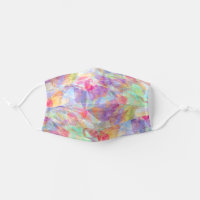 Summer Pink Purple Blue Green Polygon Pattern Cloth Face Mask