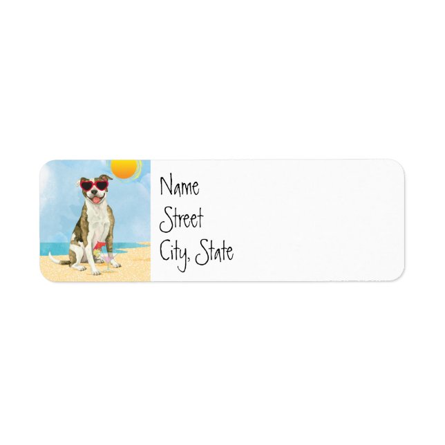 Summer Pit Bull Terrier Label (Front)