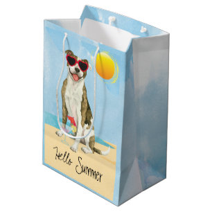 Summer Pit Bull Terrier Medium Gift Bag