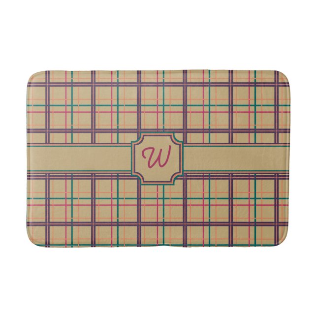 Summer Plaid Bath Mat (Front)