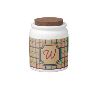 Summer Plaid Candy Jar