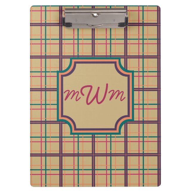 Summer Plaid Clipboard (Front)