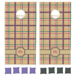 Summer Plaid Cornhole Set