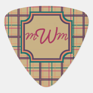 Summer Plaid Guitar Pick