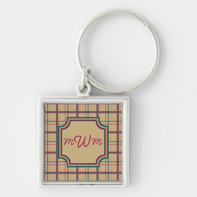 Summer Plaid Keychain (Front)