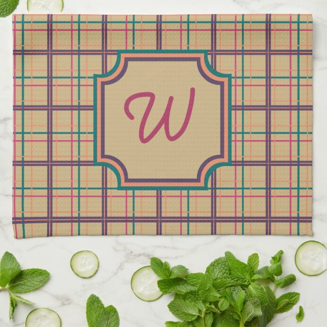 Summer Plaid Kitchen Towel (Folded)