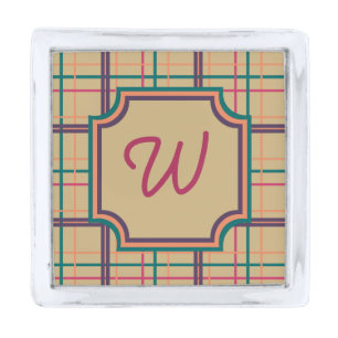 Summer Plaid Lapel Pin