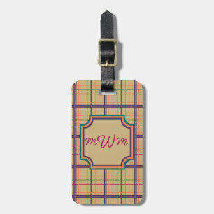 Summer Plaid Luggage Tag