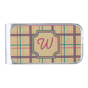 Summer Plaid Money Clip