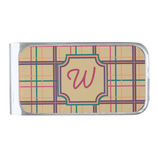 Summer Plaid Money Clip (Front)