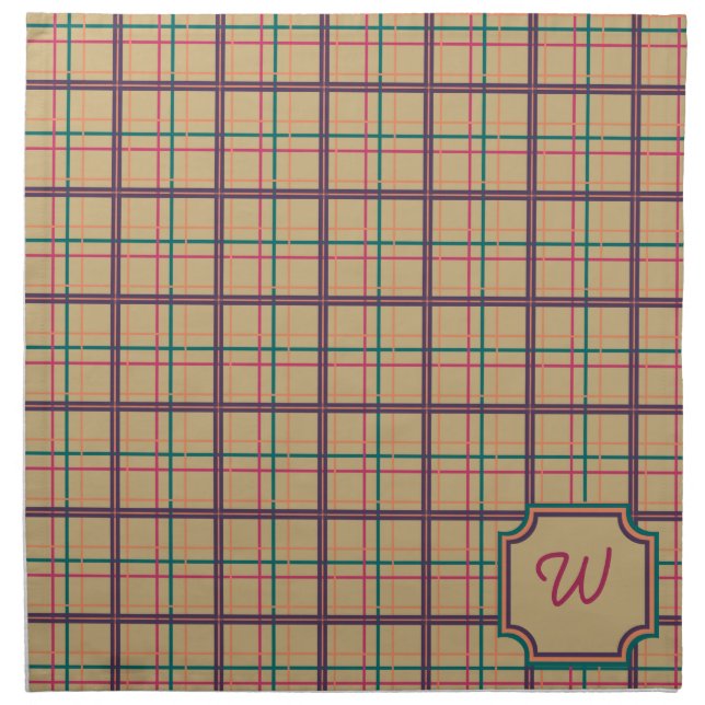 Summer Plaid Napkin (Front)