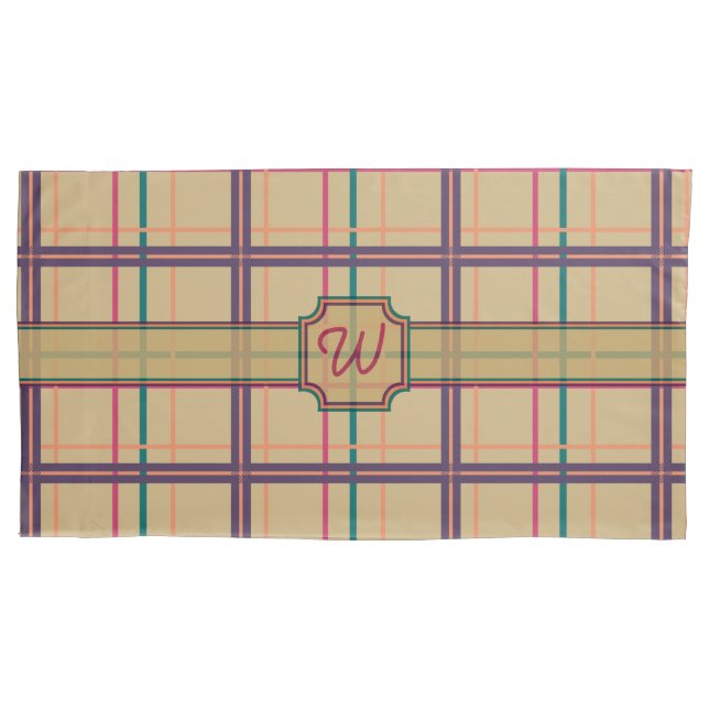 Summer Plaid Pillow Case (Front)