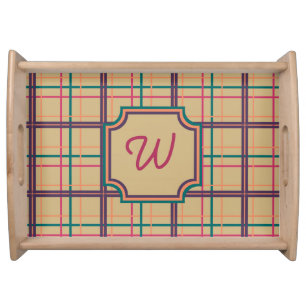 Summer Plaid Serving Tray