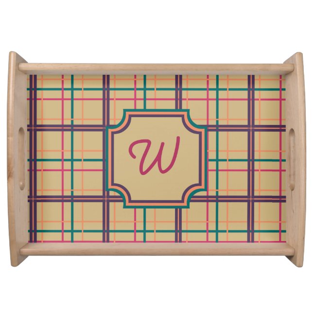 Summer Plaid Serving Tray (Front)