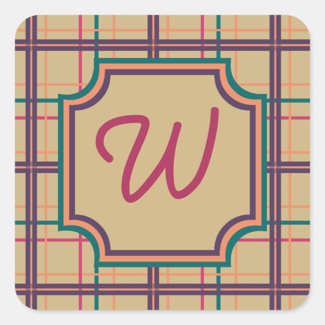 Summer Plaid Sticker (Front)