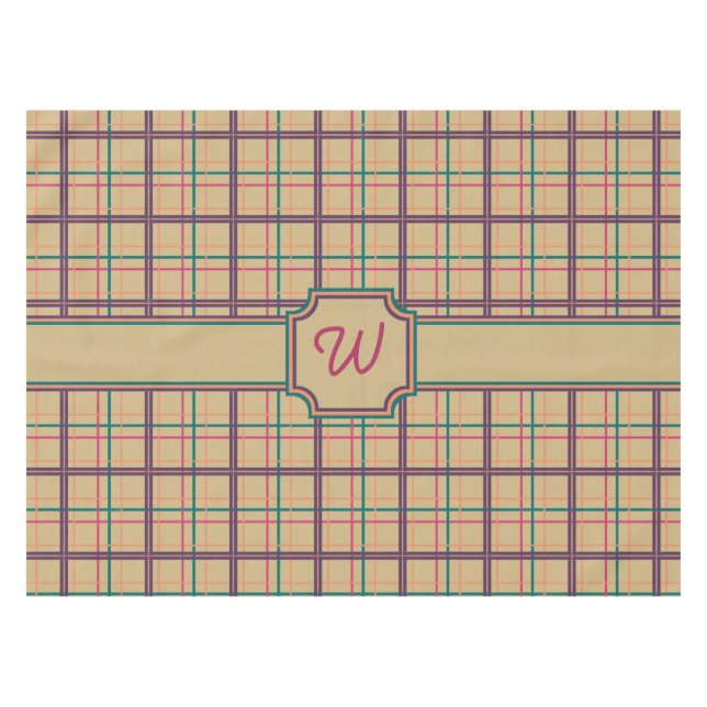 Summer Plaid Tablecloth (Front (Horizontal))