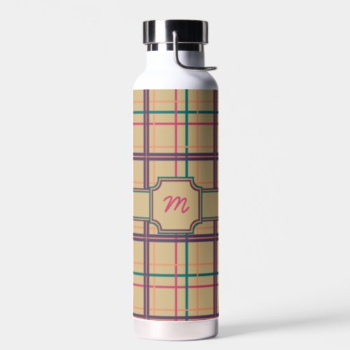 Summer Plaid Water Bottle