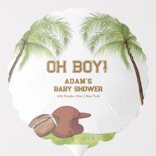 Summer Plam Tree Football Sport Boy Baby Shower  Balloon