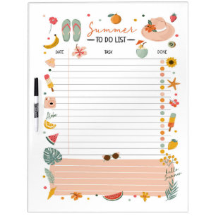 Summer Planner To-Do Checklist White Board
