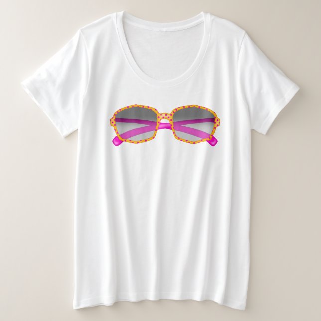 Summer Plus Size t-shirt Sunglasses (Design Front)