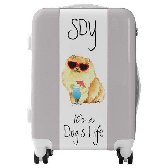 Summer Pomeranian Luggage (Front)