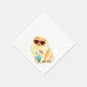 Summer Pomeranian Napkins