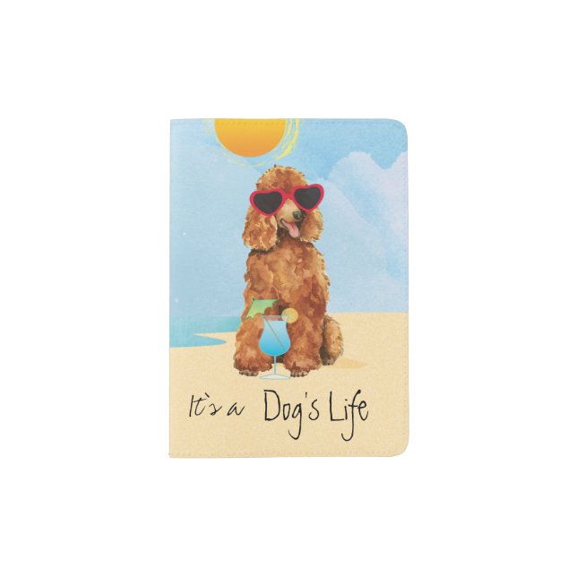 Summer Poodle Passport Holder (Front)