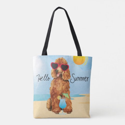 Summer Poodle Tote Bag