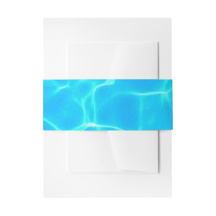 Summer Pool Birthday Party Invitation Belly Band