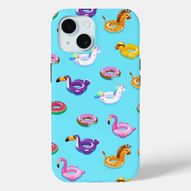 Summer Pool Float Pattern Case-Mate iPhone Case (Back)
