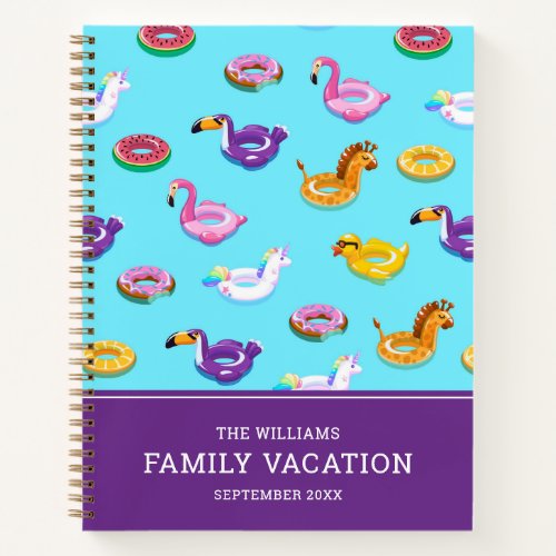 Summer Pool Float Pattern  Family Vacation Notebook