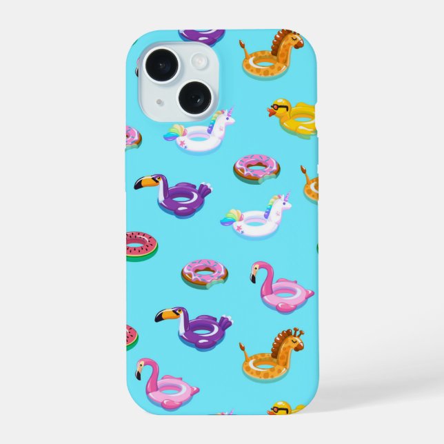 Summer Pool Float Pattern Iphone Case (Back)