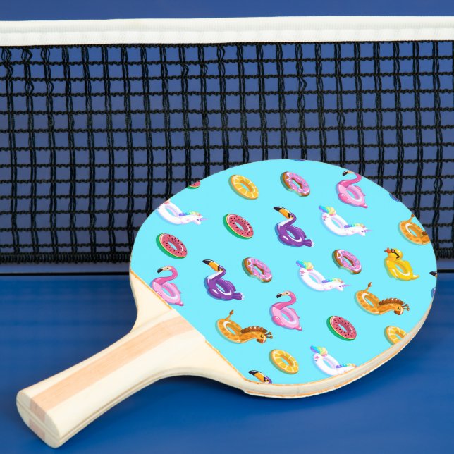 Summer Pool Float Pattern Ping Pong Paddle (Insitu)