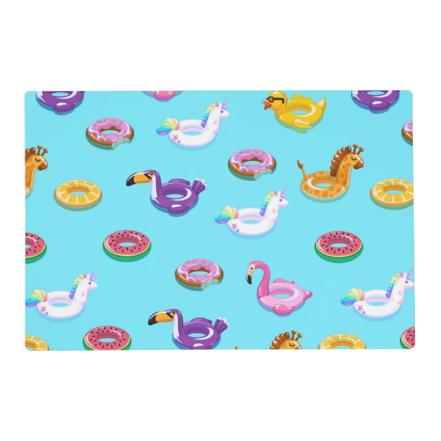 Summer Pool Float Pattern Placemat (Front)