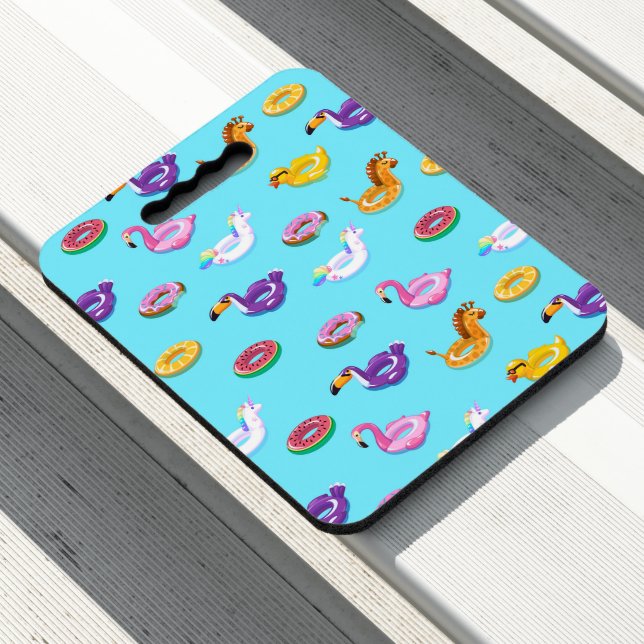 Summer Pool Float Pattern Seat Cushion (In Situ)