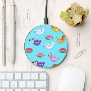 Summer Pool Float Pattern Wireless Charger