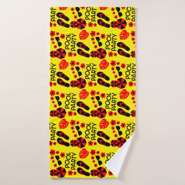 Summer Pool Parties Beach Towel (Bath Towel)