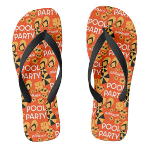 Summer Pool Parties Flip Flops